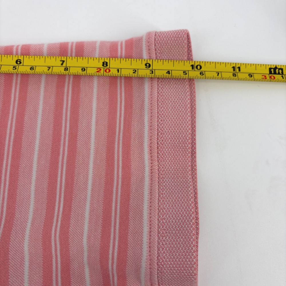 Lands End Mens Pink Striped Supima‎ Cotton Traditional Fit Polo Shirt Size M/T - Picture 9 of 9